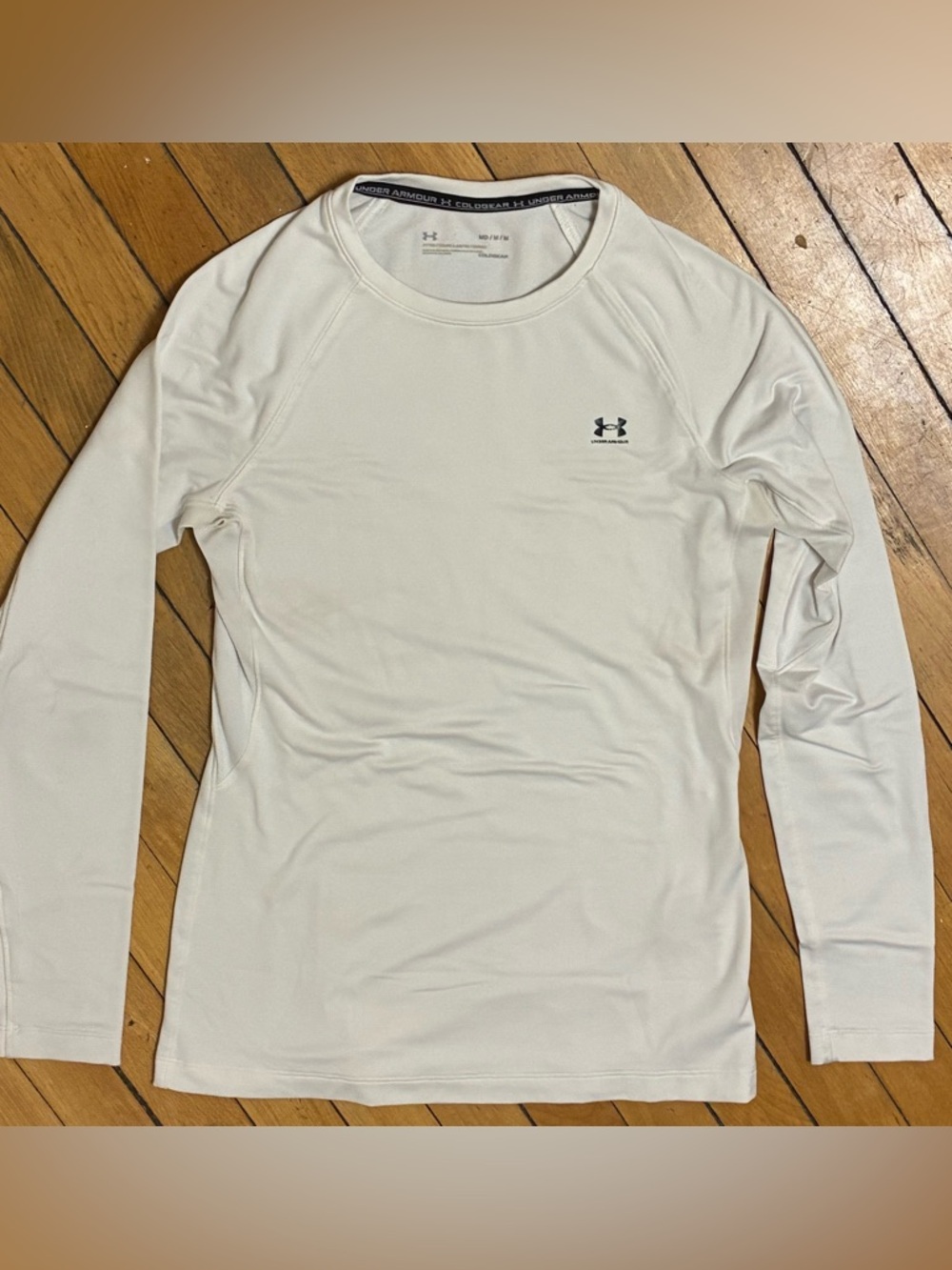 Under Armour men’s compression tactical White Long Sleeve Crew Shirt